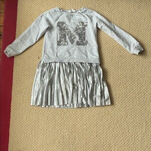 H&M Gray and Silver Kids Dress. 4-6Y